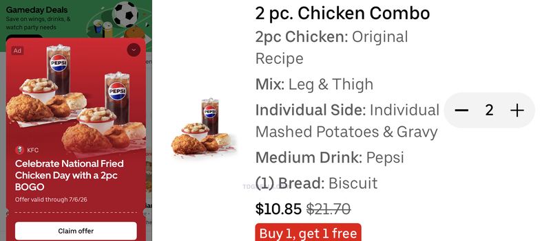CHECK YOUR UBER EATS 🍗
