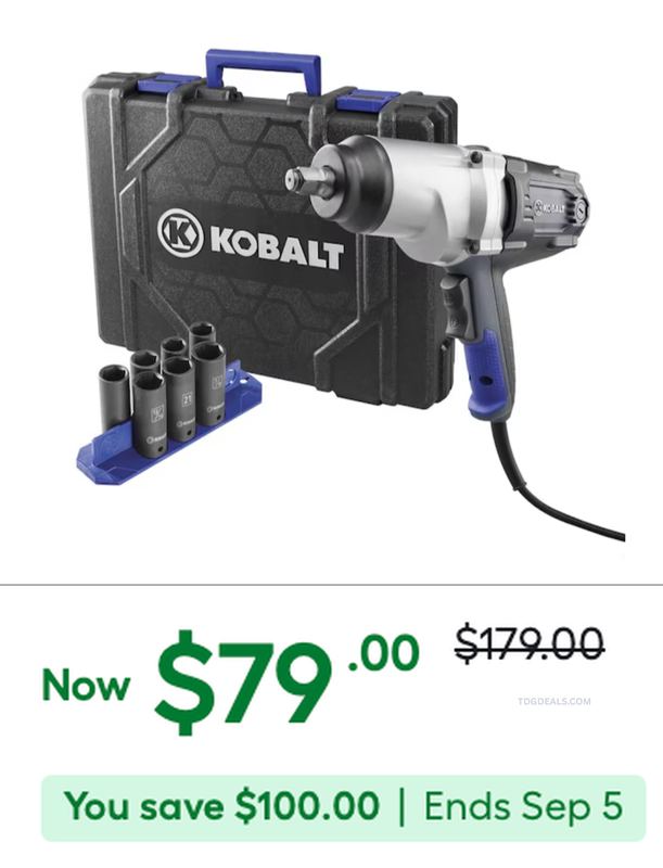 LOW STOCK $79 KOBALT CORDED IMPACT WRENCH 🔥
