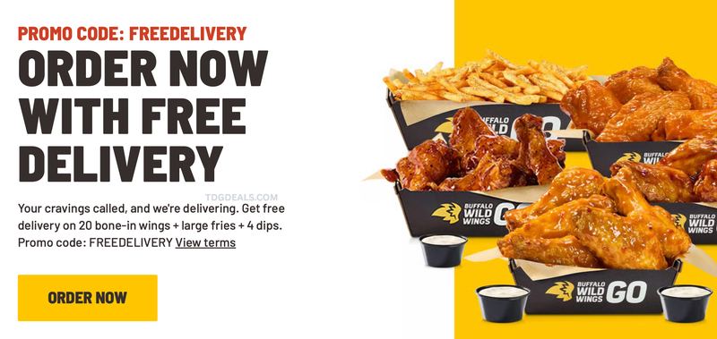 FOOD DEAL: FREE BUFFALO WILD WINGS DELIVERY 🍗🔥