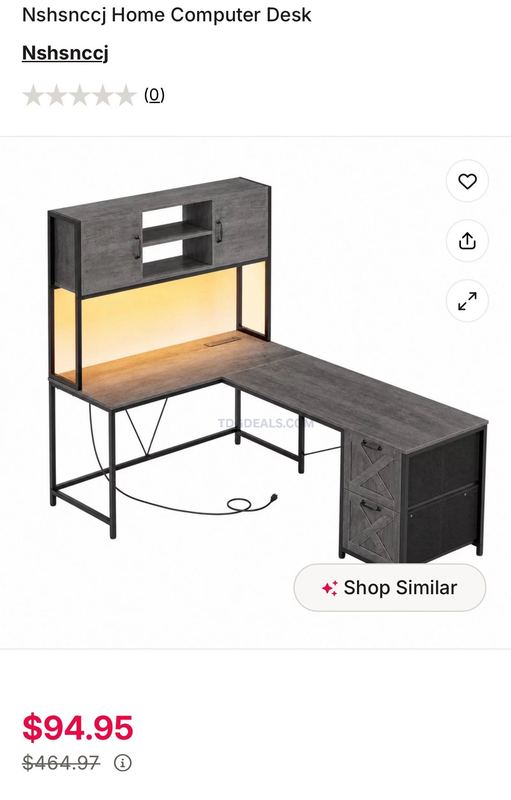 80% OFF HOME OFFICE DESK 👀