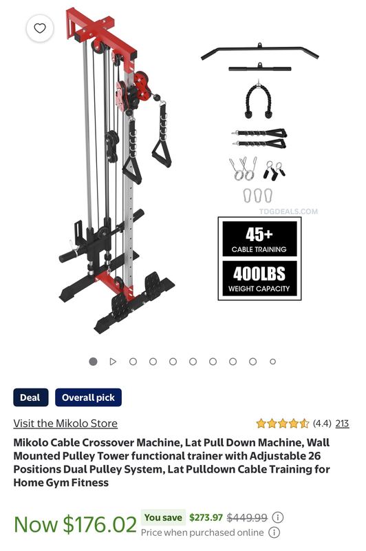 $176 Mikolo Cable Crossover Machine