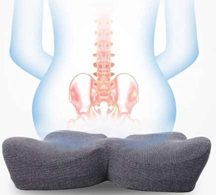 Jumbl SkyMall Therapeutic Memory Foam Seat Cushion — 3.9" Thick Relief for Sciatica, Tailbone & Lower Back Pain