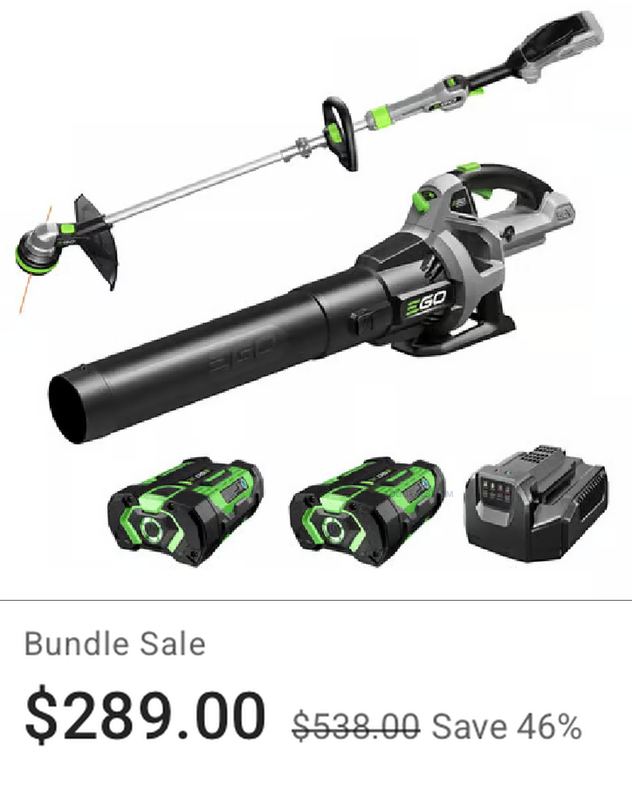 $538 EGO POWER+ STRING TRIMMER & BLOWER KIT DROPPED TO $289
