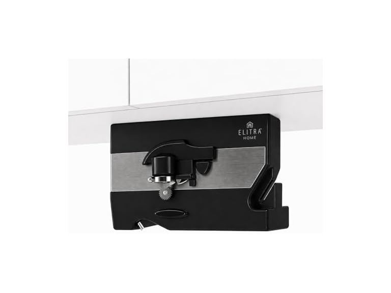 Elitra 3-in-1 Under the Cabinet Electric Can Opener, Black