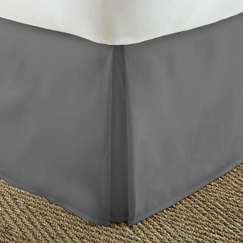 Becky Cameron - 14 in. Gray Solid Full Bed Skirt