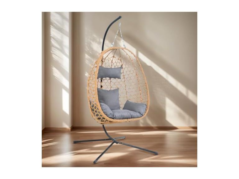 Bamboo Rattan Egg Swing Chair