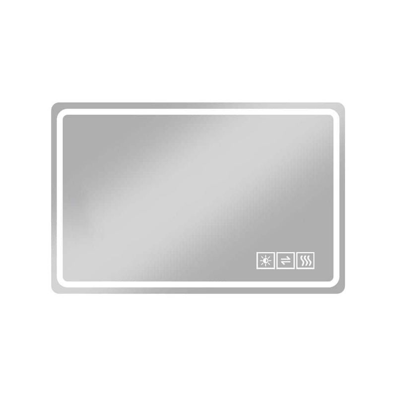 Ximuprmy - 48 in. W x 32 in. H Rectangure Framed Anti-fog Wall Mount Bathroom Vanity Mirror with Led Lights and 5 level Dimmable