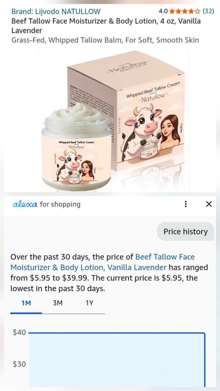 🔥 HUGE PRICE DROP — BEEF TALLOW MOISTURIZER 🔥