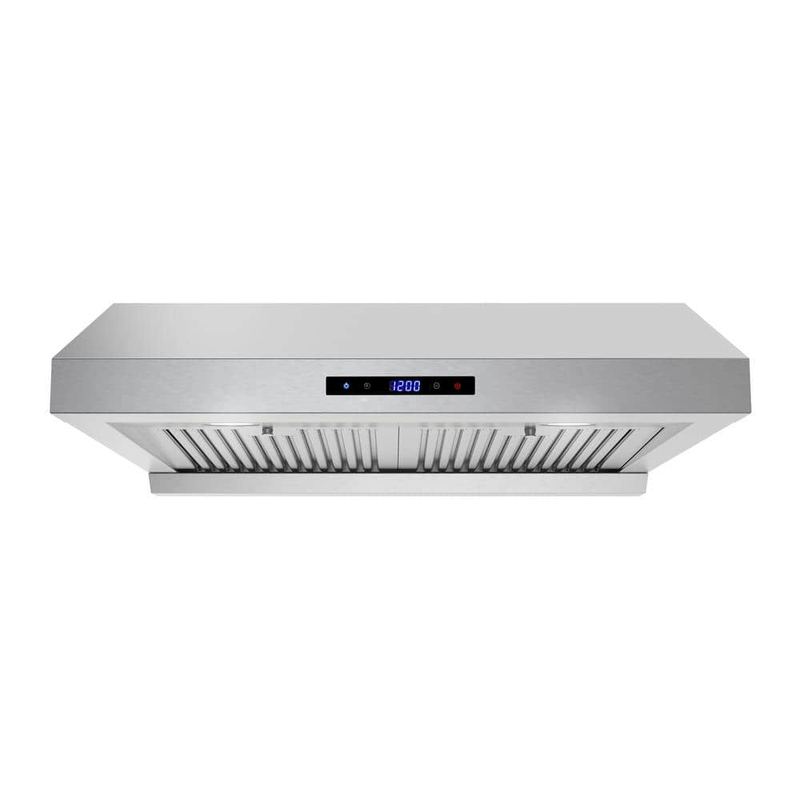 Streamline - 30 in. 406 CFM Andrano Ducted Under Cabinet Range Hood in Stainless Steel, Baffle Filters, Touchpad Control, LED Lights