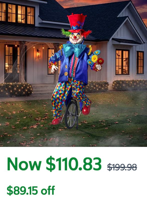 $110.83 ANIMATED HALLOWEEN CLOWN