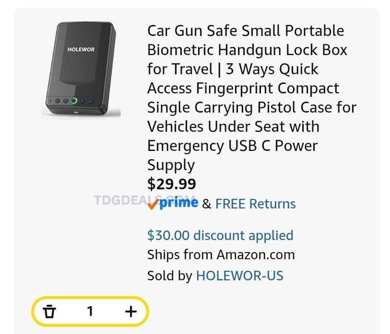 50% OFF BIOMETRIC PORTABLE SAFE - $29.99