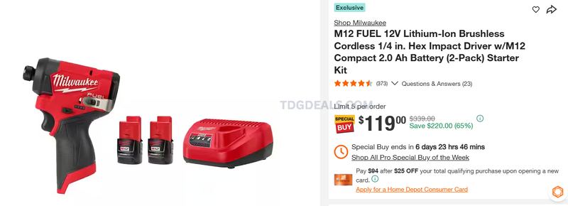 MILWAUKEE M12 FUEL KIT $119 🔥