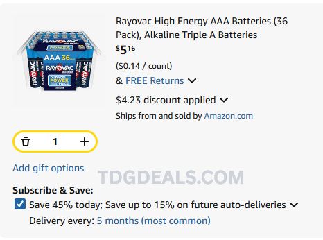 36 AAA BATTERIES FOR $5.16 👀