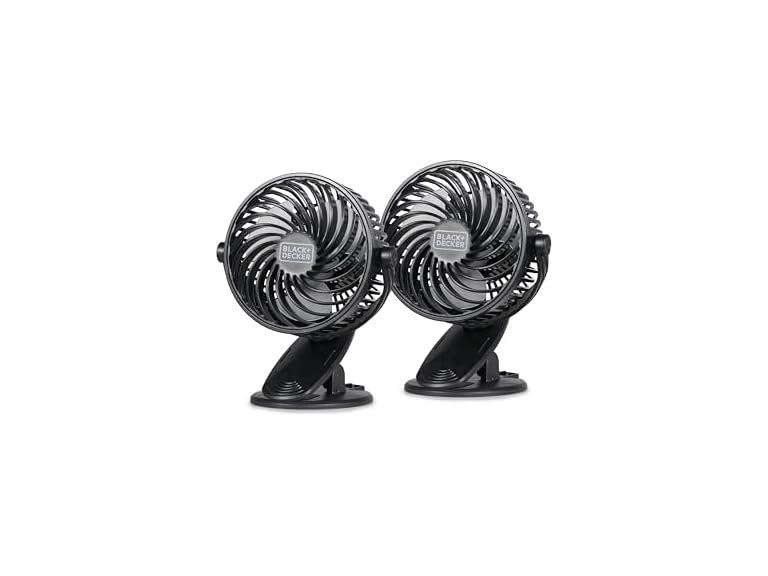 BLACK+DECKER BFDC42PK 4in Convertible Clip Fan 2pk
