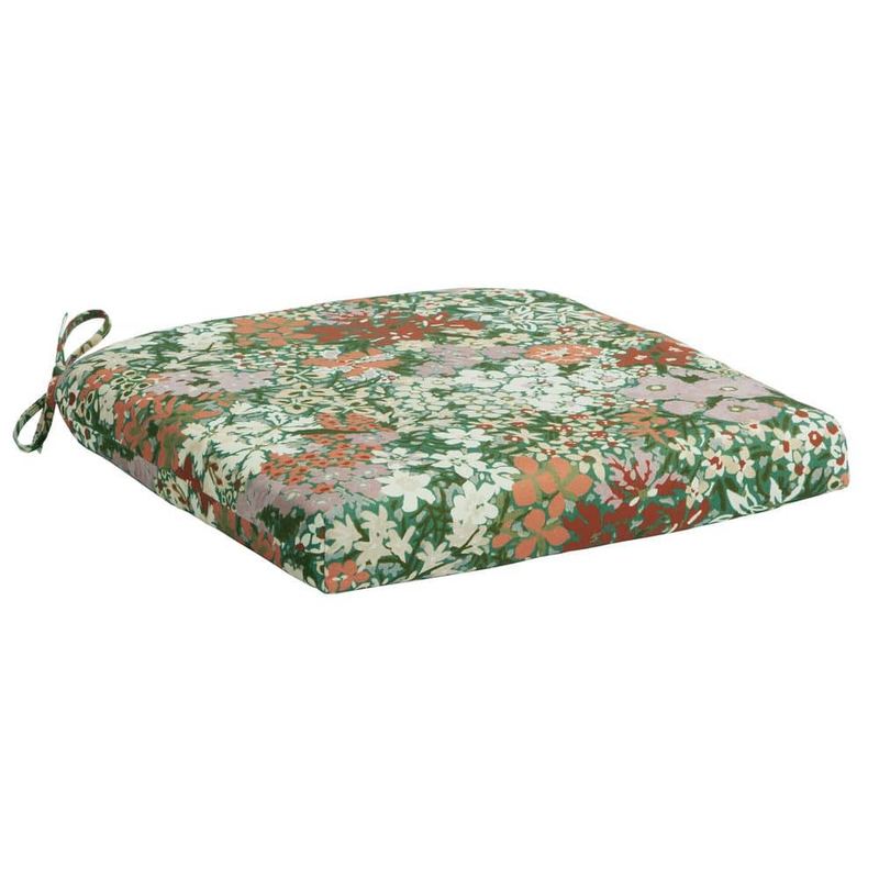 Hampton Bay - 20 in. W x 20 in. D Universal Outdoor Seat Pad in Endive Floral