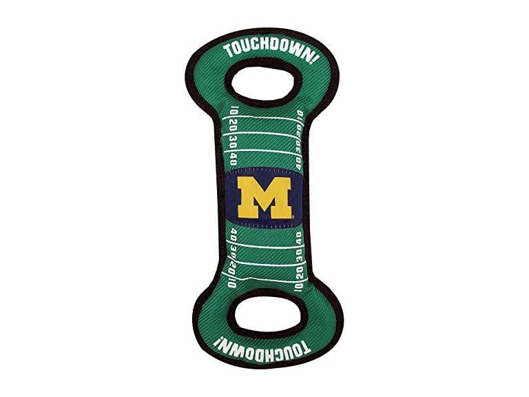 NCAA Football Field Dog Toy with Squeaker Michigan Wolverines