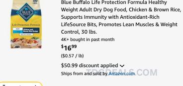30 lbs of Dog food for $16 🐶