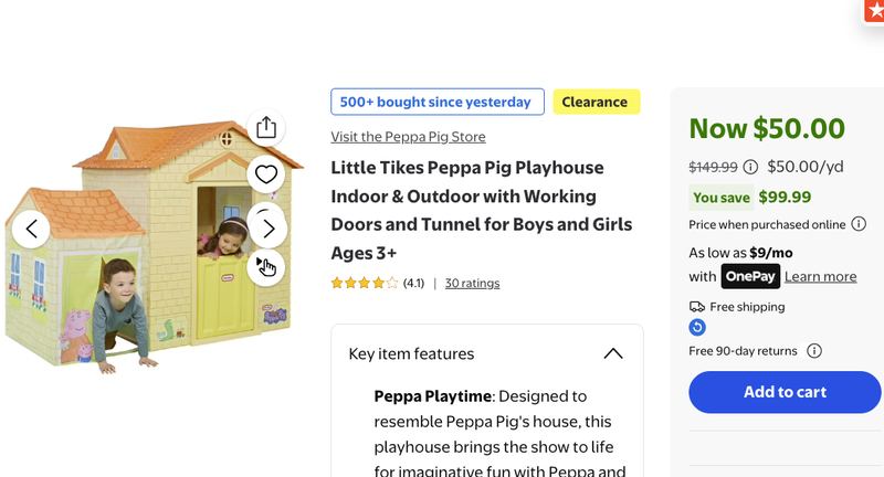 $150 - Peppa Pig Playhouse 🏠
