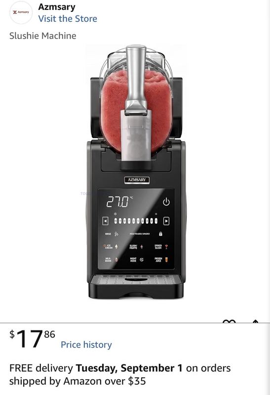AZMSARY SLUSHIE MACHINE JUST $17.86 🤯