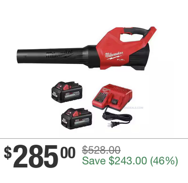 $528 MILWAUKEE M18 FUEL BLOWER + 2 BATTERIES FOR $285 🔥