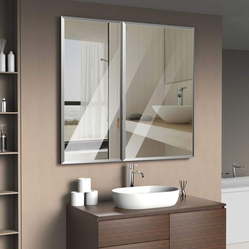 tunuo - 30 in. W x 26 in. H Rectangular Recessed Aluminum Medicine Cabinet with Mirror in Black