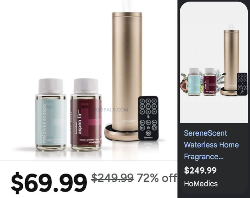 72% OFF HOMEDICS FRAGRANCE DIFFUSER SET