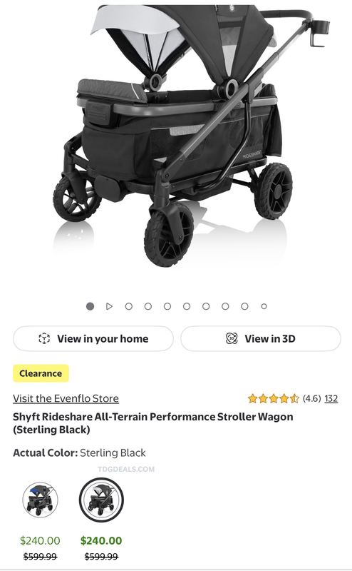 $599.99 Evenflo Shyft Rideshare All-Terrain Performance Stroller Wagon for $240