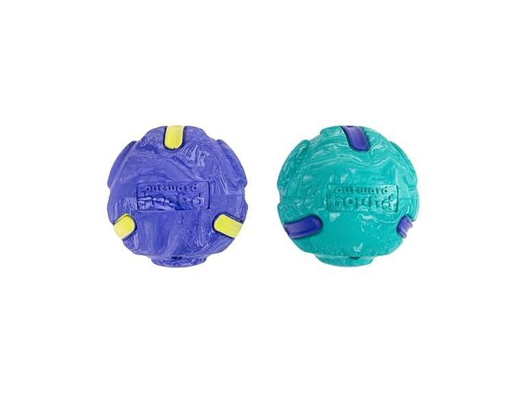 Outward Hound FlyFetch Rubber Fetch Ballz Dog Toy