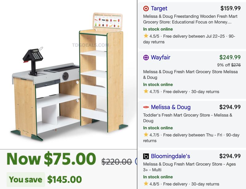 MELISSA & DOUG GROCERY STORE ON CLEARANCE 🔥