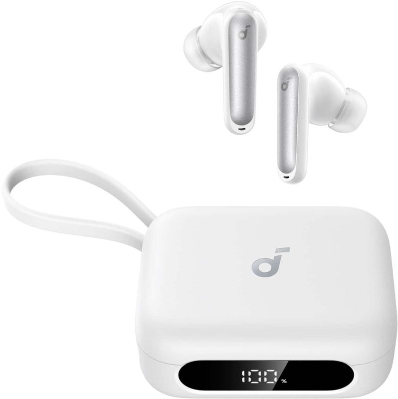 Soundcore - by Anker P41i Bluetooth Wireless In Ear Earbuds with Portable USB-C 3,000mAh Phone Charger (With Lightning Adapter) - White