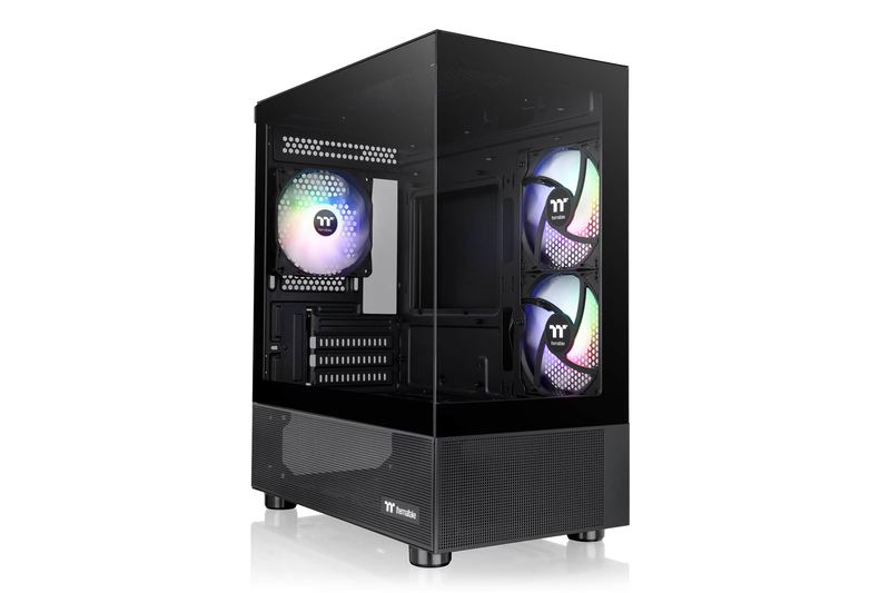 Thermaltake - View 170 TG ARGB Micro-ATX Mid-Tower PC Case - Black