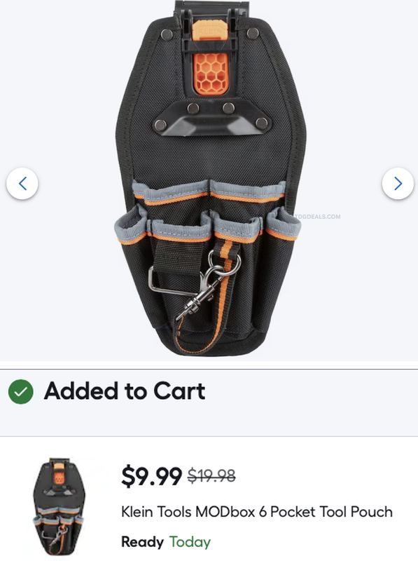50% OFF KLEIN TOOLS 6 POCKET TOOL POUCH 👀