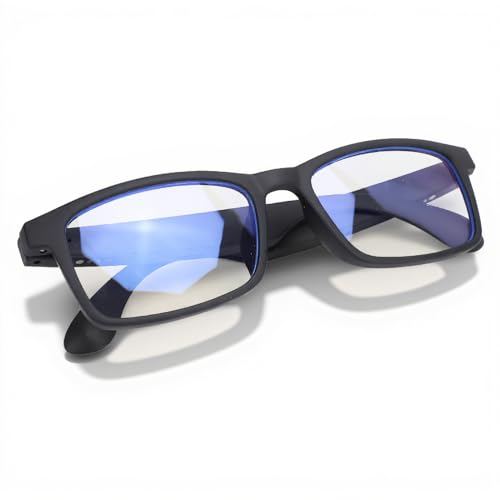 Smart Sound Glasses with Mic, Bluetooth 5.3 Smart Glasses Blue Light Filter Touch Voice Assistant, for Outdoor Cycling and Work