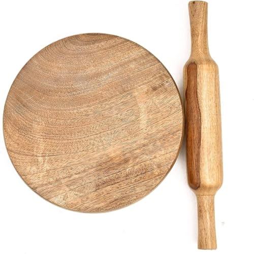 Chakla Belan Set Roti Maker Pranthe Mekar Roti Bord & Roller Chapati Maker Home & Kitchen (Brown) Pack of 1