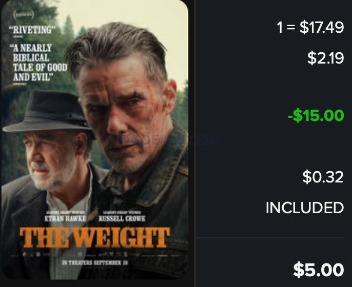 $15 OFF MOVIE TICKET 🎟️