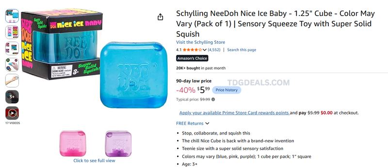 $6 Schylling NeeDoh Nice Ice Baby