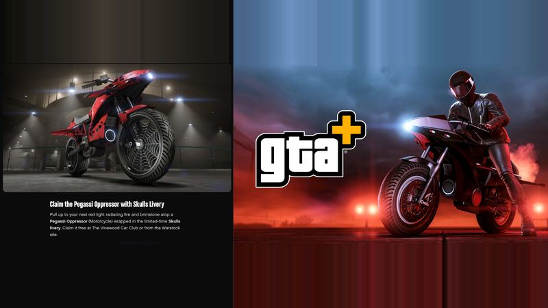 FREE OPPRESSOR WITH GTA+ THIS MONTH