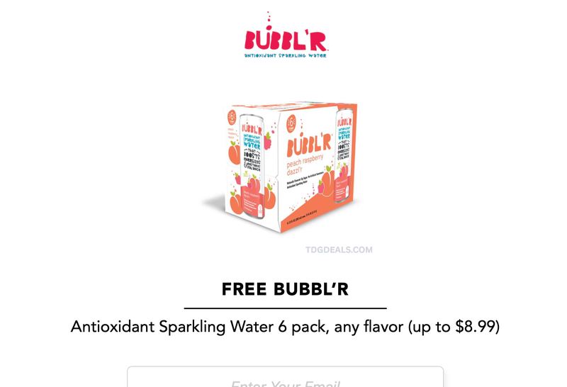 FREE BUBBL’R 6 PACK (SELECT STORES ONLY)