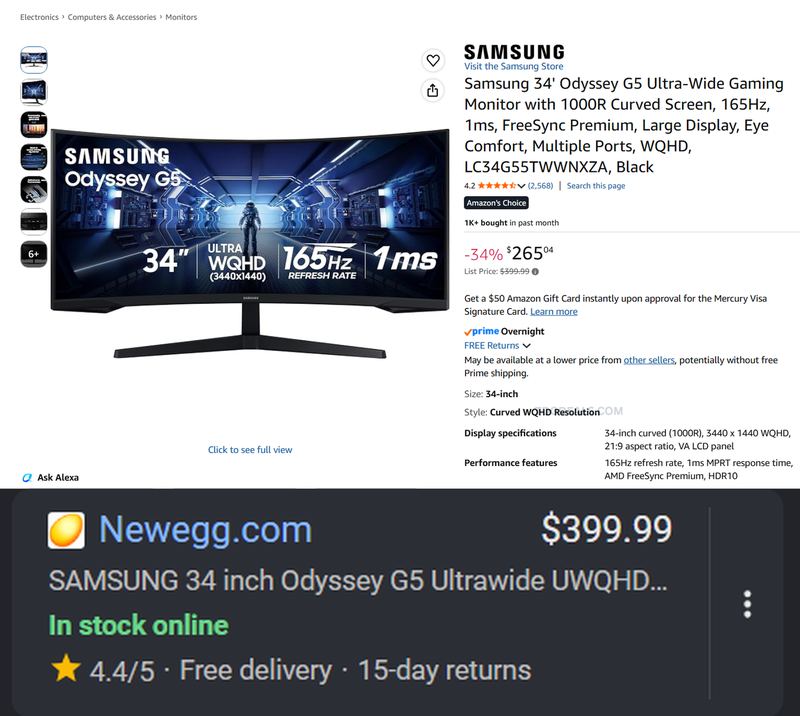 Samsung ultrawide monitor deal ๐