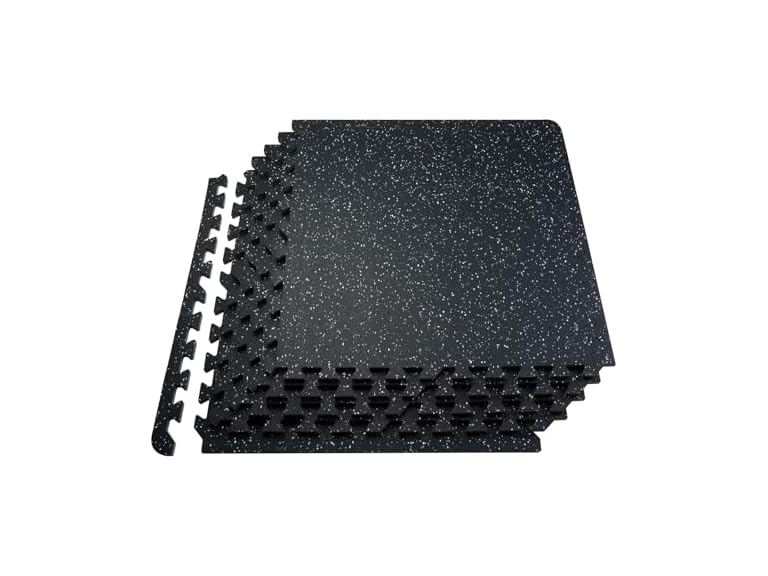 0.56 Inch Thick Gym Floor Mats, 6 Tiles Rubber