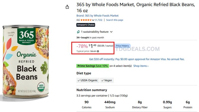 UNDER $1.50 ORGANIC BEANS 🚨