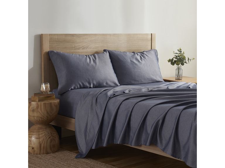 75% OFF: Herringbone Twill 4 Piece Cotton Rich Sheet Set