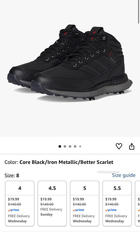 ADIDAS WATERPROOF GOLF SHOES FOR $19.99