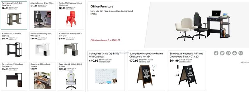 OFFICE FURNITURE DEALS — FROM $19.99