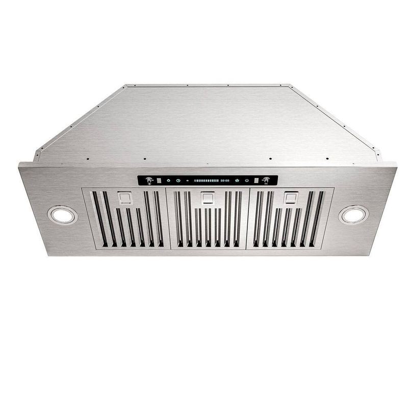 Airmeet - 36 in. 900 CFM Convertible Insert Range Hood in Stainless Steel with 4-Speed Gesture and Touch Control
