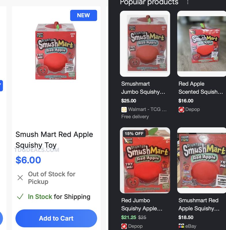 Smush Mart Red Apple Squishy Toy @ Five Below