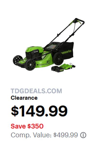 GREENWORKS MOWER UNDER $150 👀 ymmv