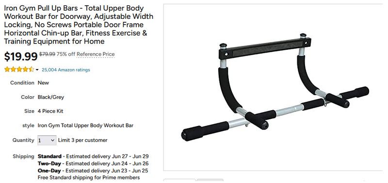 $20 Doorway Pull Up Bar