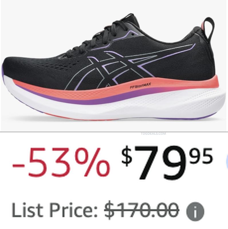 $79.95 ASICS GLIDERIDE MAX MEN'S RUNNING SHOES