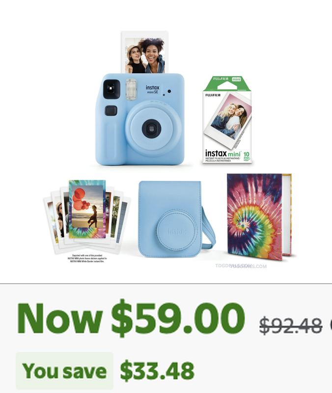 INSTAX MINI CAMERA BUNDLE FOR $59